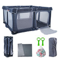 Foldable Baby Playpen with Mat and Storage Bags U7170