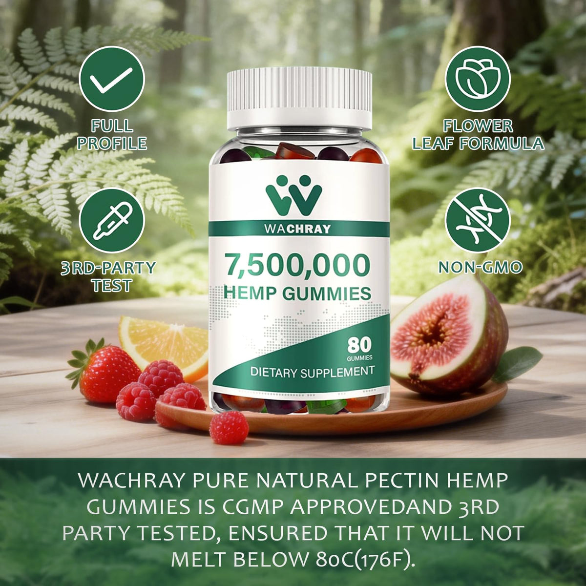 Organic Vegan Hemp Gummies with Omega 3 6 9 V49642