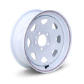 15X5 Trailer Wheel 5 Lug on 4.5" Bolt Pattern White Spoke Rim K2125