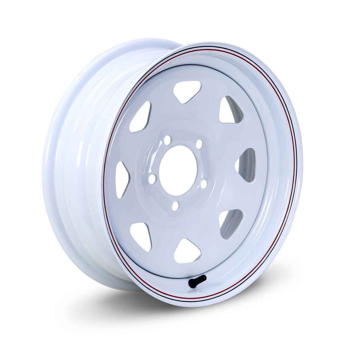15X5 Trailer Wheel 5 Lug on 4.5" Bolt Pattern White Spoke Rim K2125