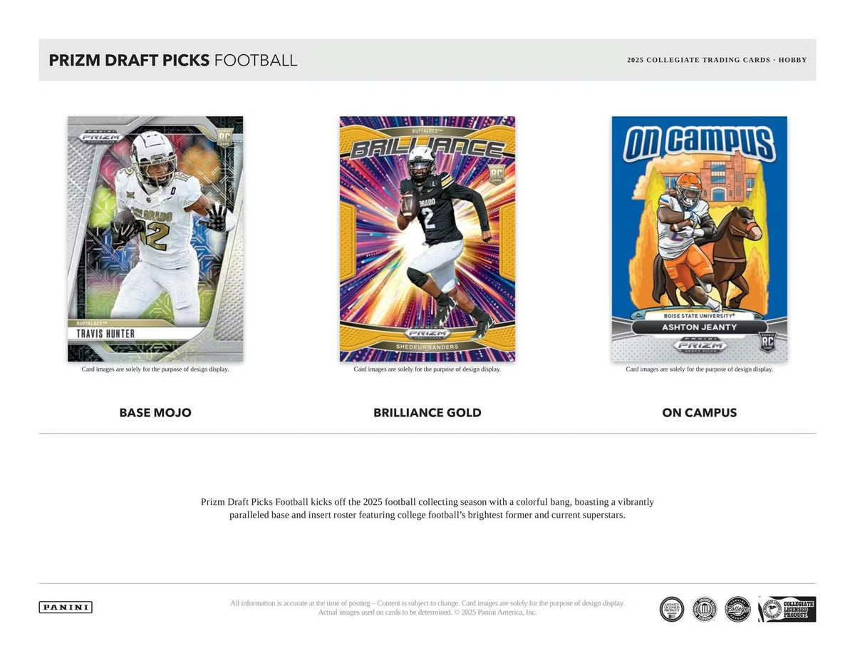 2025 Panini Prizm Draft Picks Football Trading Card Box P324