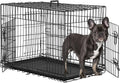 48 Inch Folding Metal Double Door Dog Crate with Divider Panel H325