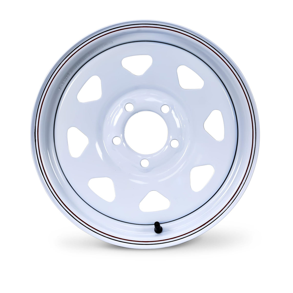15X5 Trailer Wheel 5 Lug on 4.5" Bolt Pattern White Spoke Rim K2125