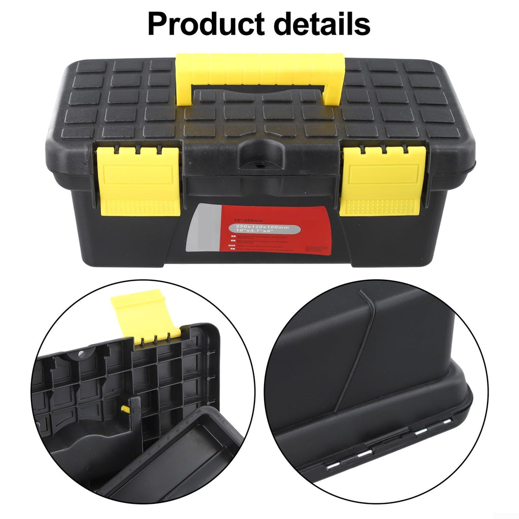 10 Inch Portable Plastic Toolbox with Two Layer Storage Q617349