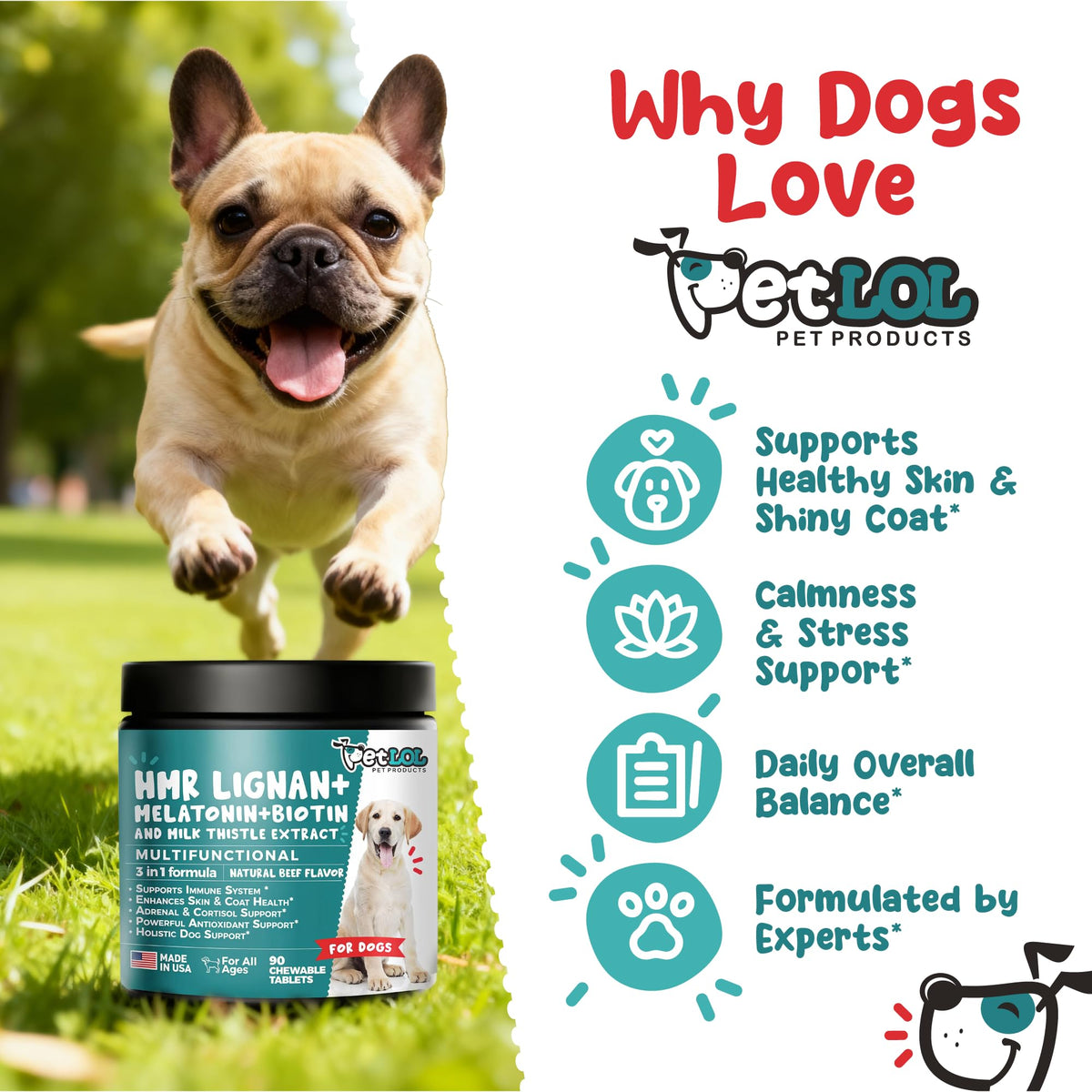 Melatonin, Biotin & Milk Thistle Complex for Dogs O33966