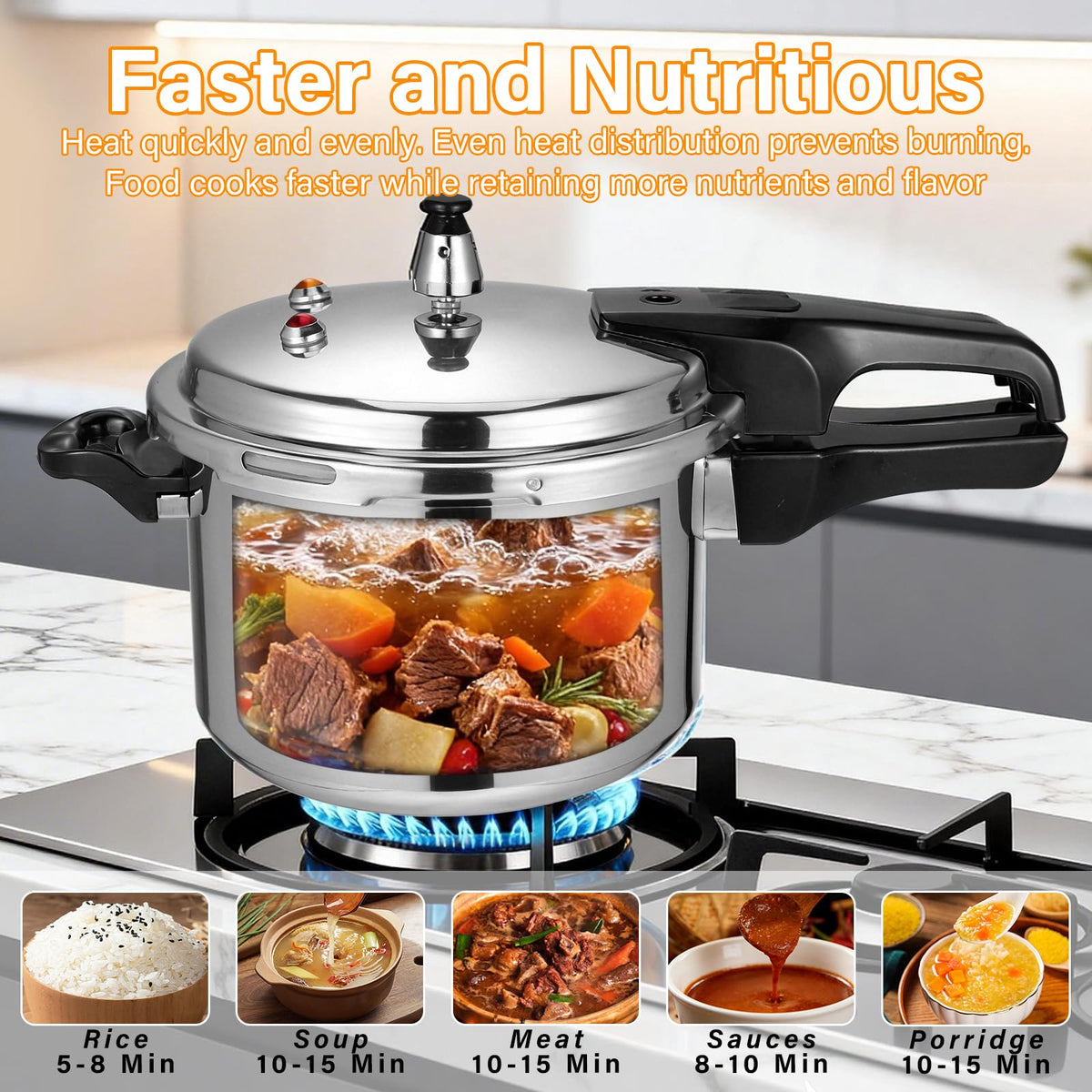 4.2 Quart Aluminum Stovetop Pressure Cooker Y52895