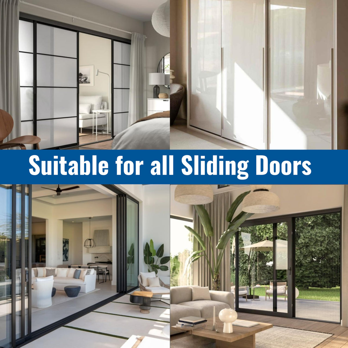 White Vinyl Sliding Screen Door Track M8809
