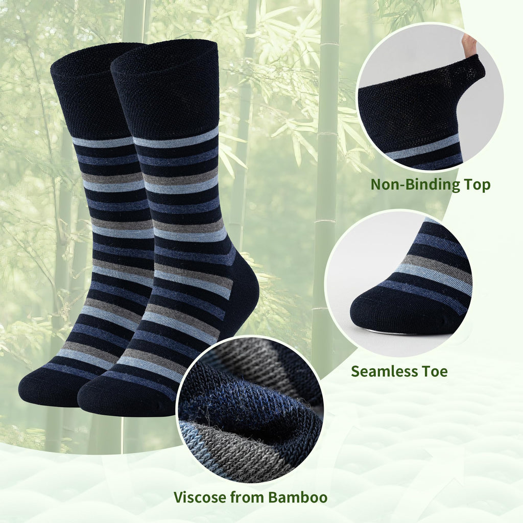 Viscose from Bamboo Non Binding Top Crew Socks J537984