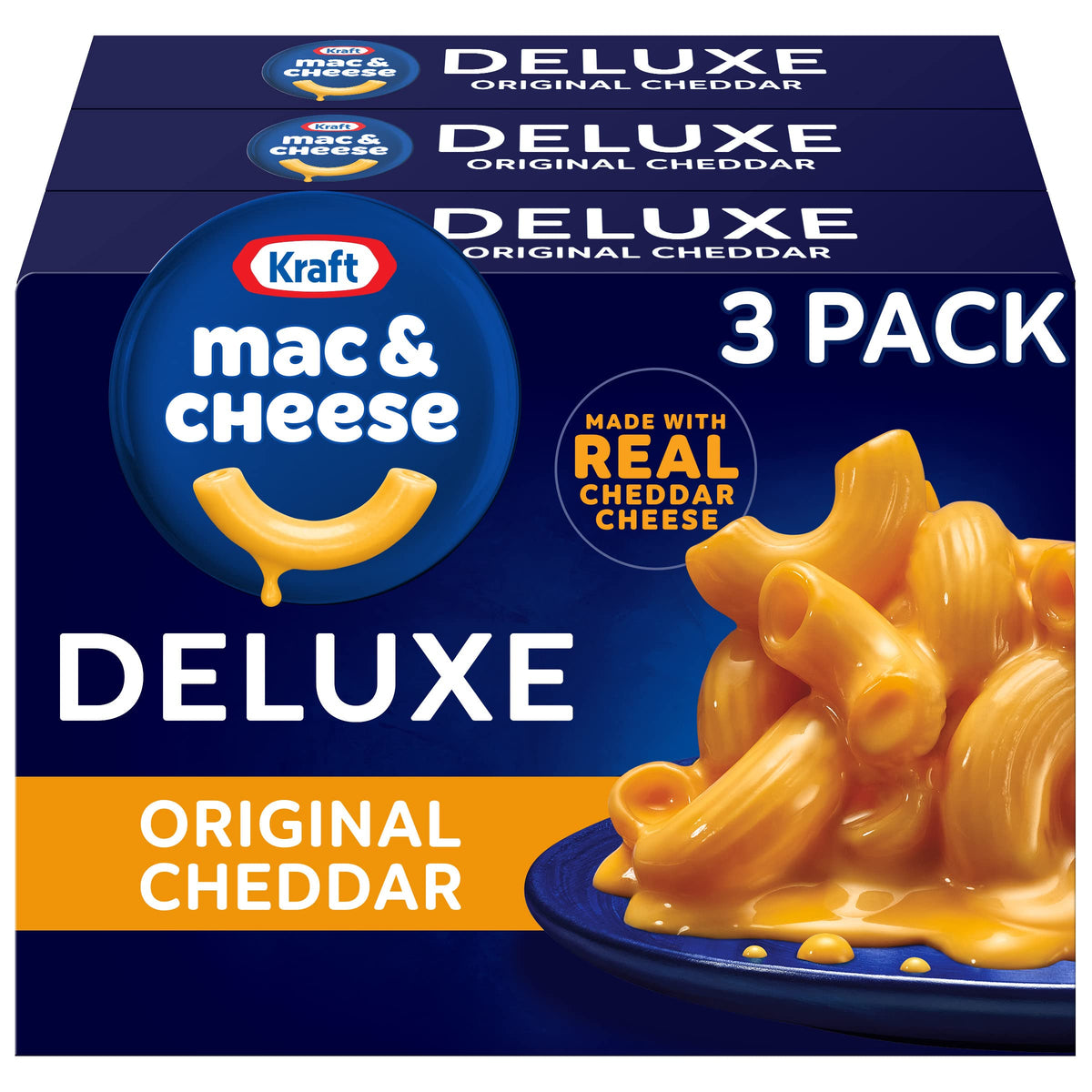 Mac and Cheese Dinner 3 Boxes Original Cheddar 14 oz Y41171
