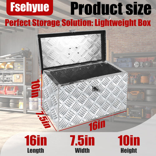 16 Inch Aluminum Waterproof Truck Tool Box with Lock and Keys M131