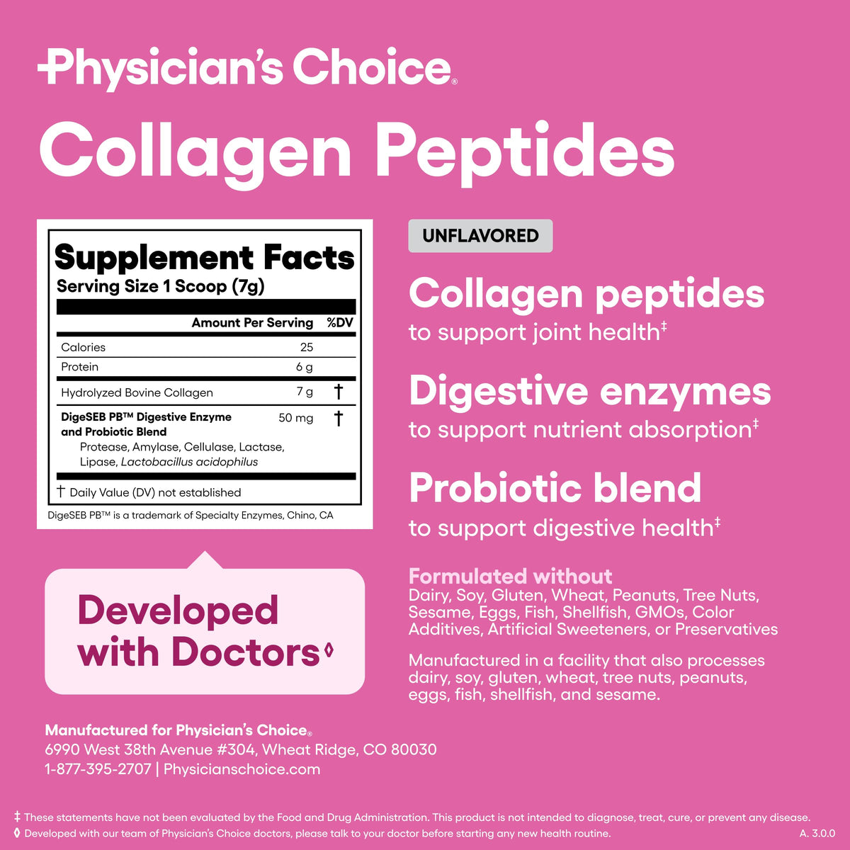 Collagen Peptides Protein Powder Grass Fed 35 Servings I909167