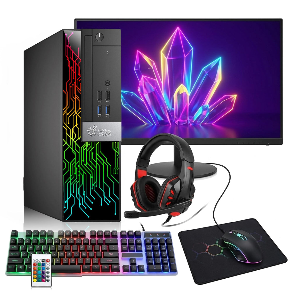 RGB Gaming Desktop PC Intel Core i5 16GB RAM 512GB SSD T334791