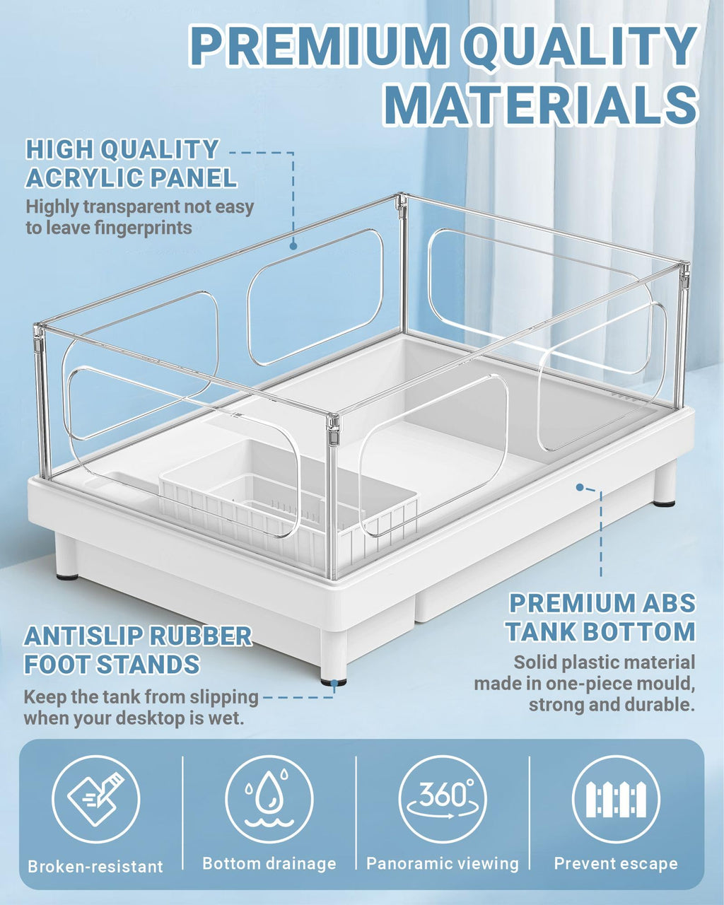 Small Turtle Tank Kit with Adjustable Lamp and Filter P82776