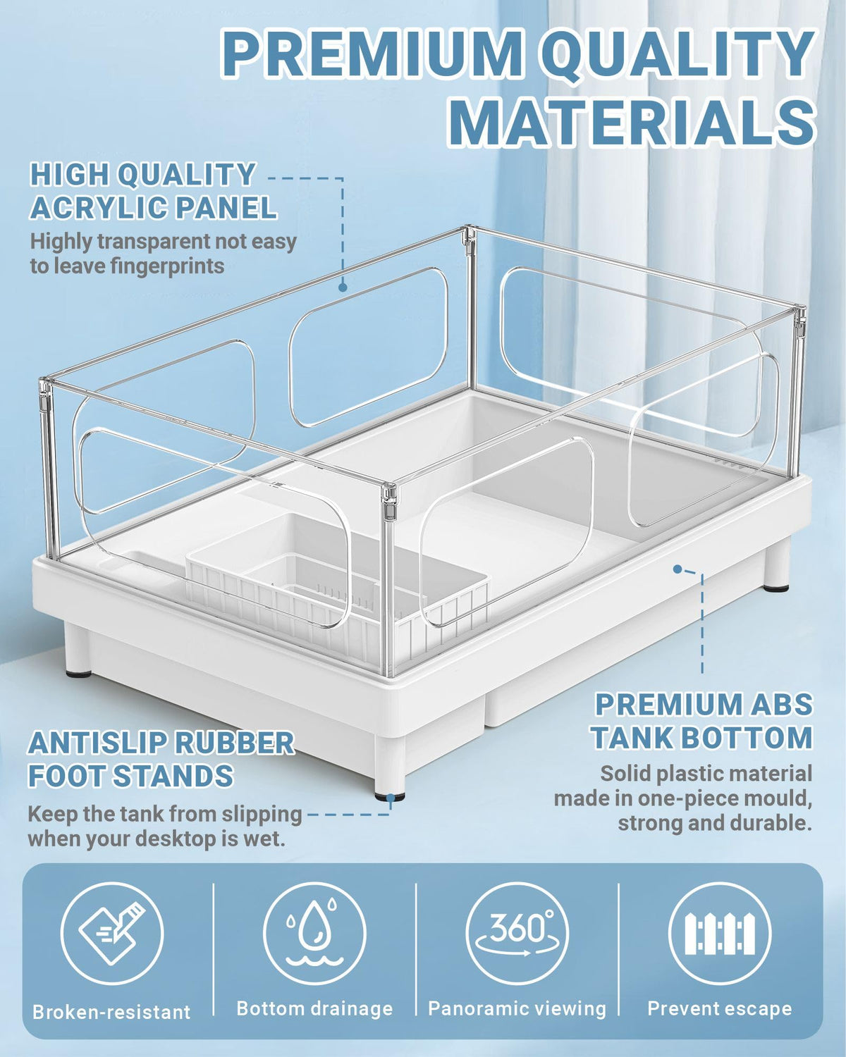 Small Turtle Tank Kit with Adjustable Lamp and Filter P82776