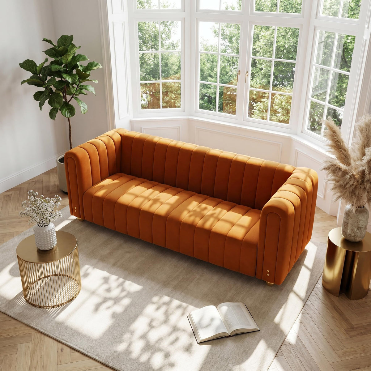 81" Velvet Sofa for 3 Person B43982