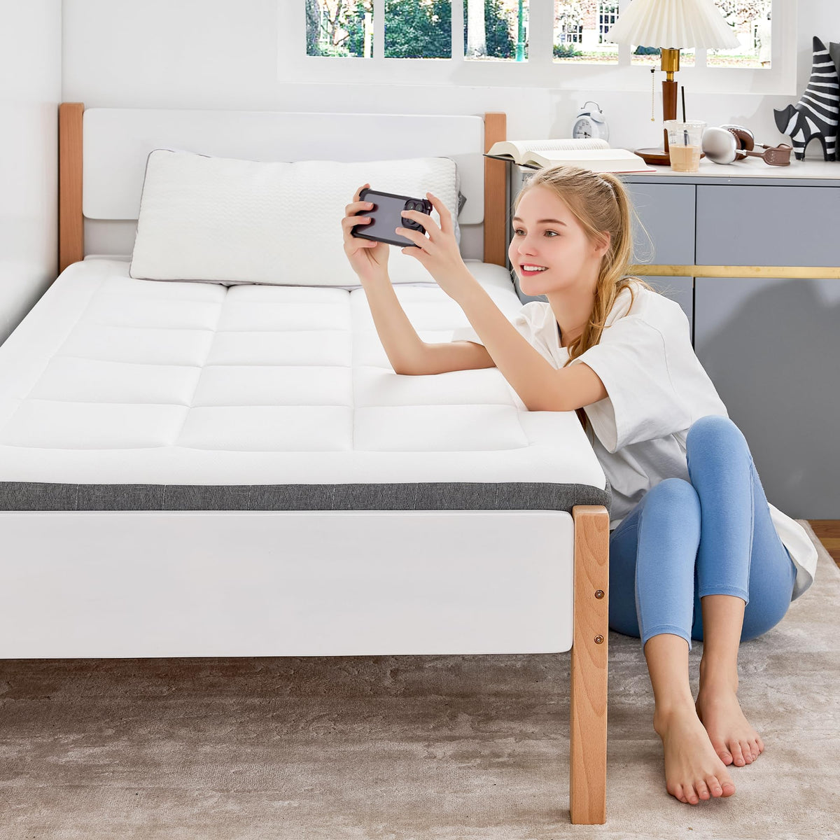 5 Inch Twin Cooling Gel Memory Foam Pillowtop Mattress T96111
