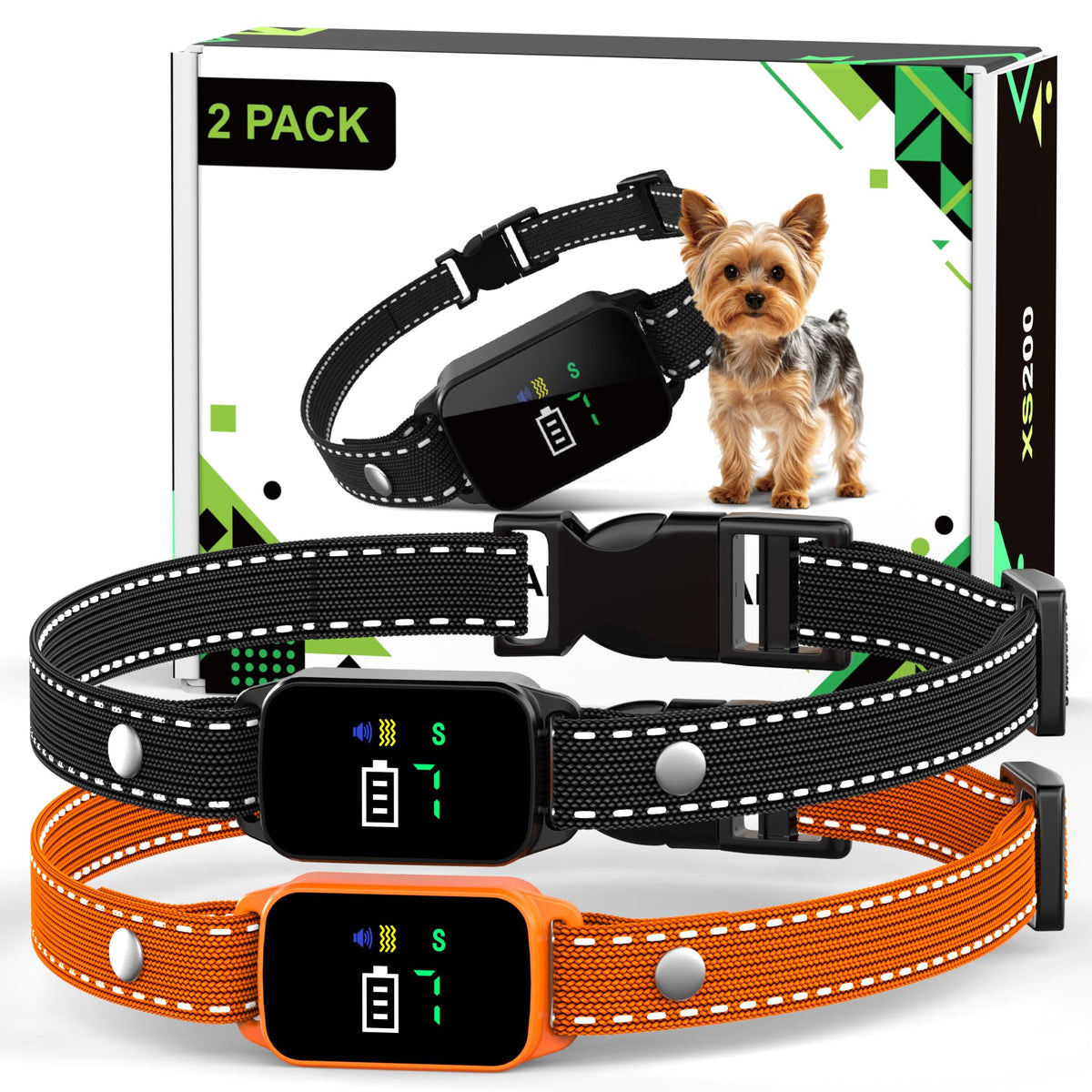 2 Pack Small Anti Barking Training Collar F3535
