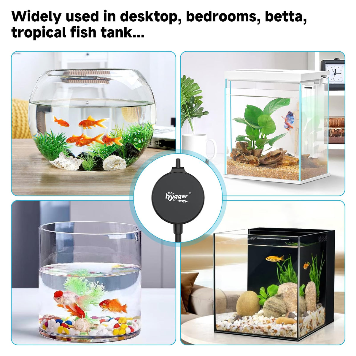 1.5 Watt Mini Aquarium Air Pump with Air Stone Tubing P397