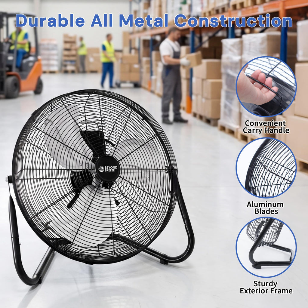 20'' High Velocity Wall Mount and Floor Fan with Remote Q66849