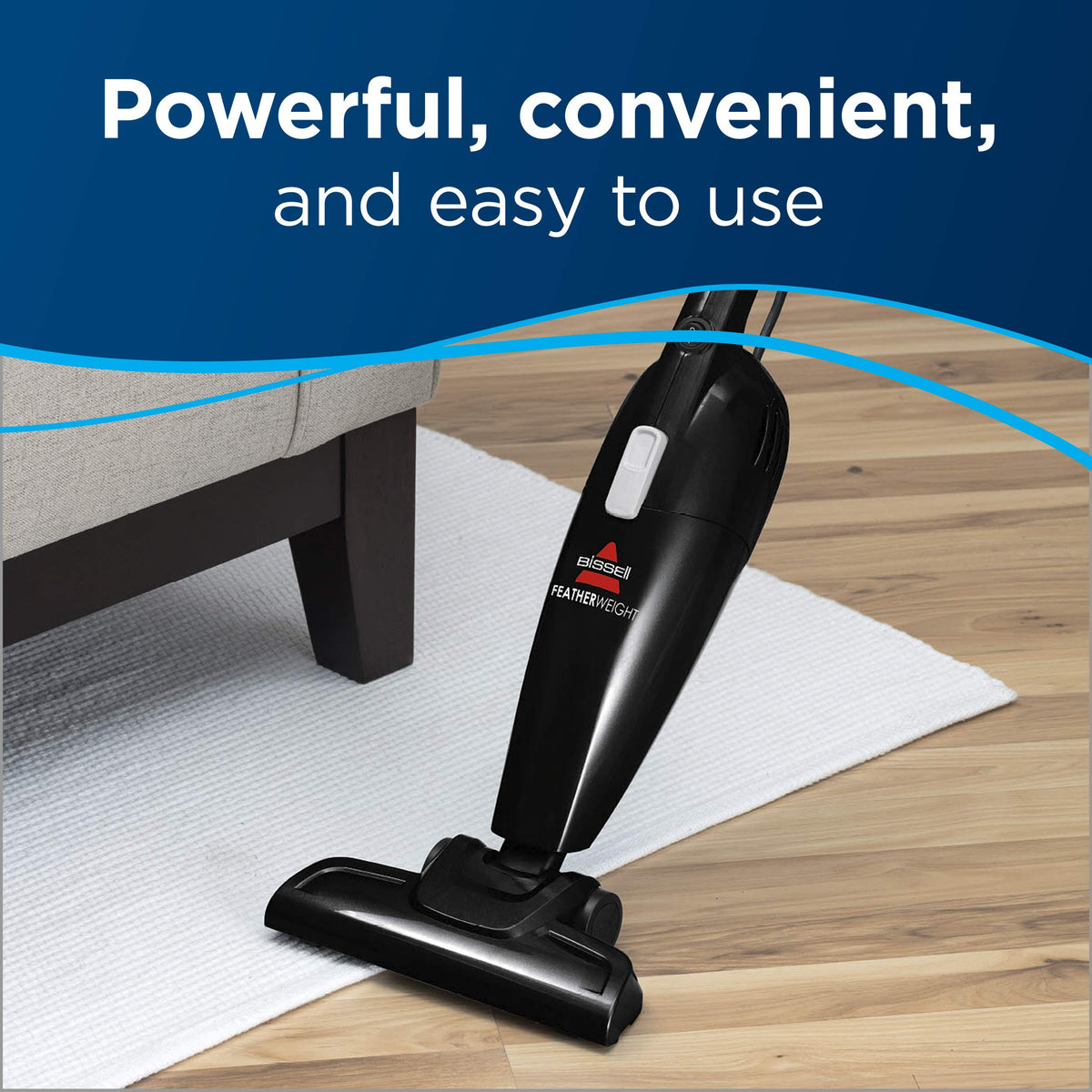 Bagged Lightweight Upright Vacuum Cleaner & Bagless Stick Vacuum with Crevice Tool Y417