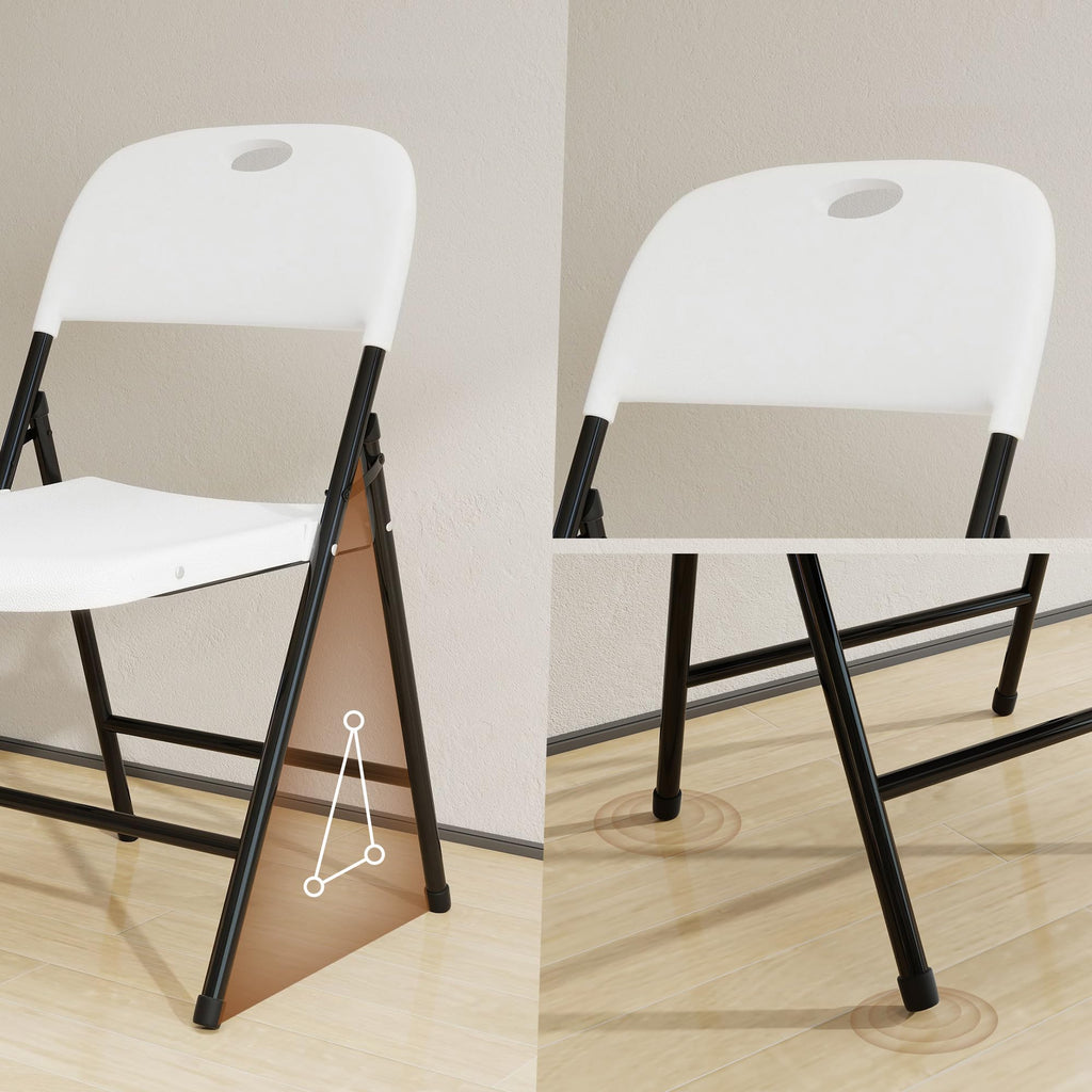 White 6 Pack Plastic Folding Chairs M902