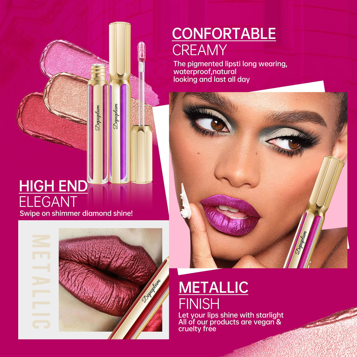 Metallic Reddish Brown Lipstick H121966