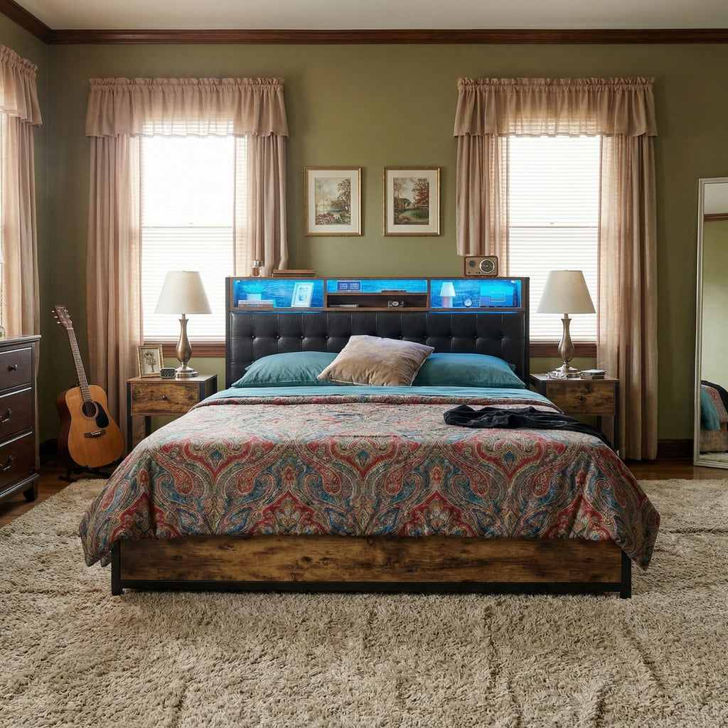 King Bed Frame with 4 Drawers C5170