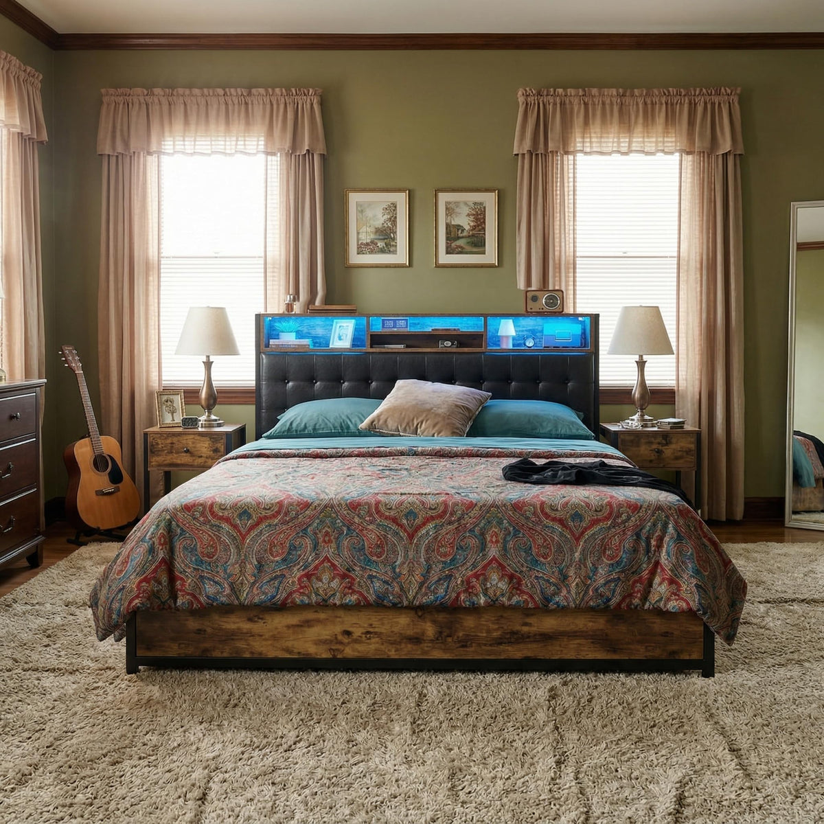 King Bed Frame with 4 Drawers C5170