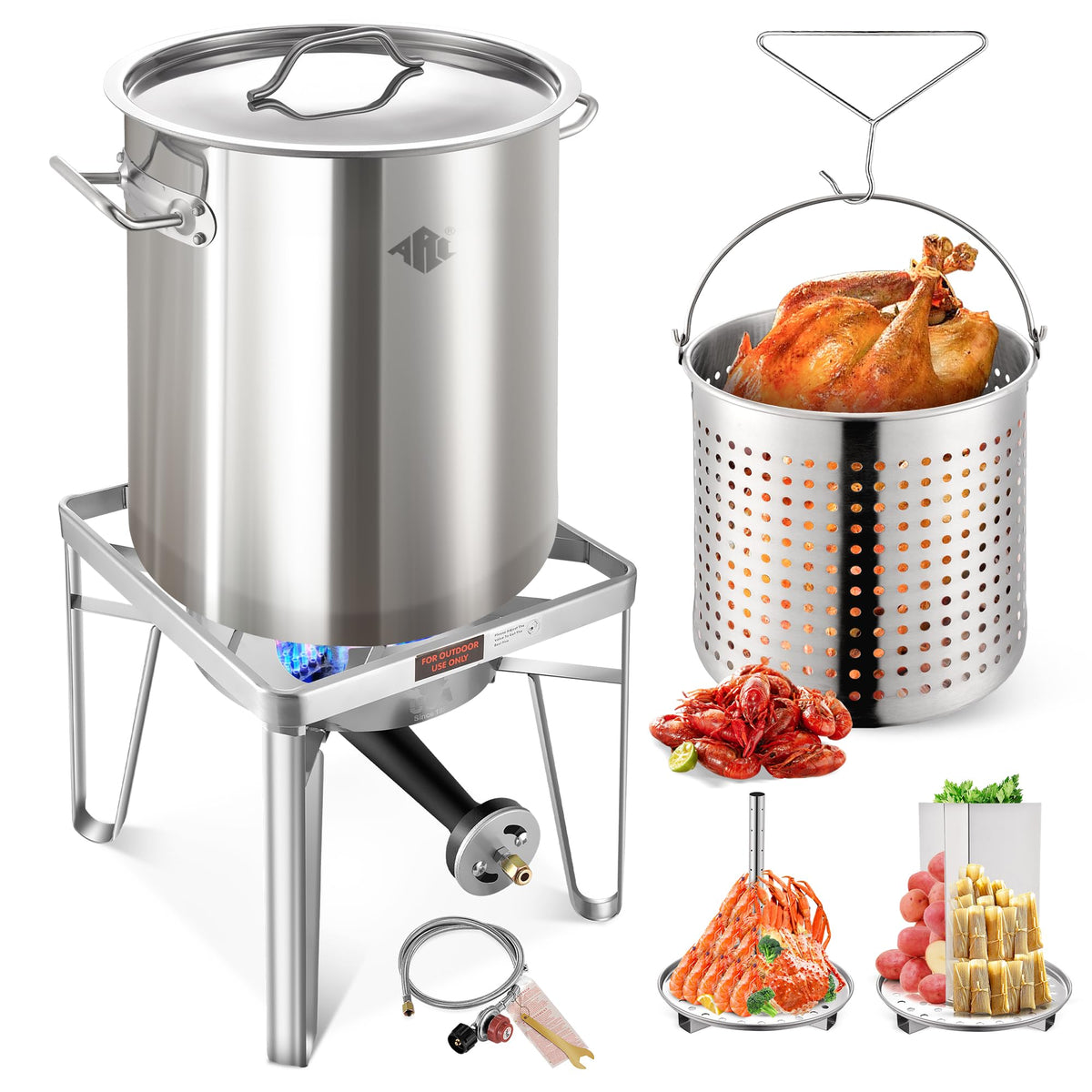 40QT Stock Pot and Propane Stove D969