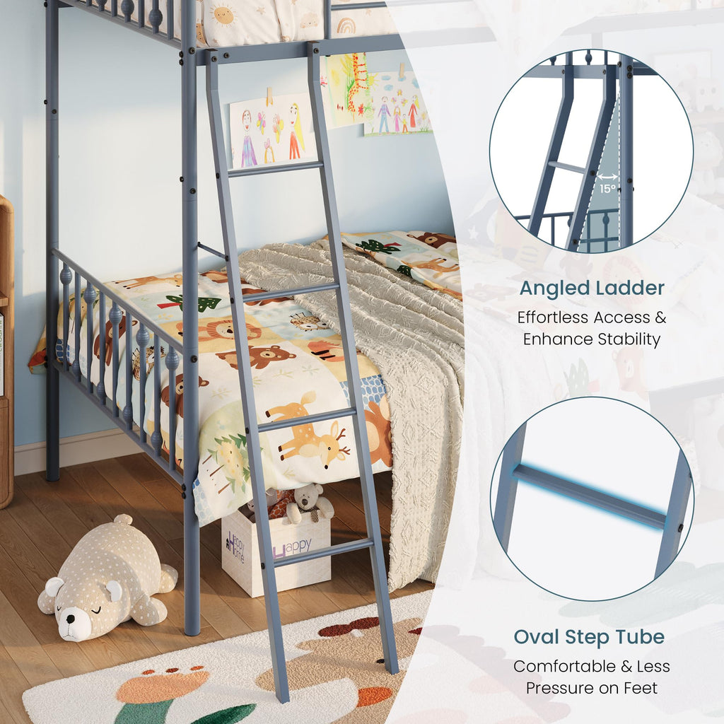 Twin Over Twin Convertible Bunk Bed Y51303