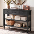 43" Farmhouse Entryway Table with 3 Drawers 2 Shelves N44211
