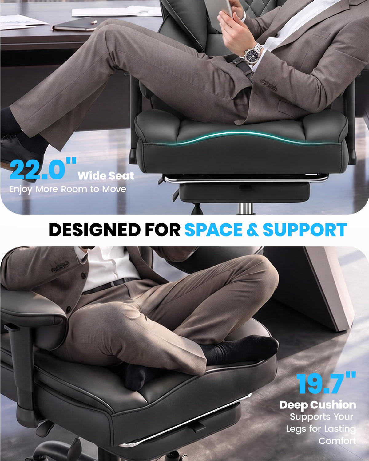 Office Chair with Adjustable Lumbar Support Q985656