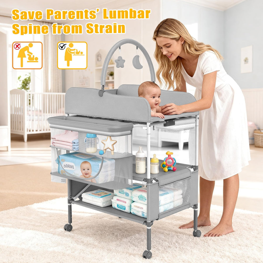 Portable Diaper Changing Station with Drawers D6515