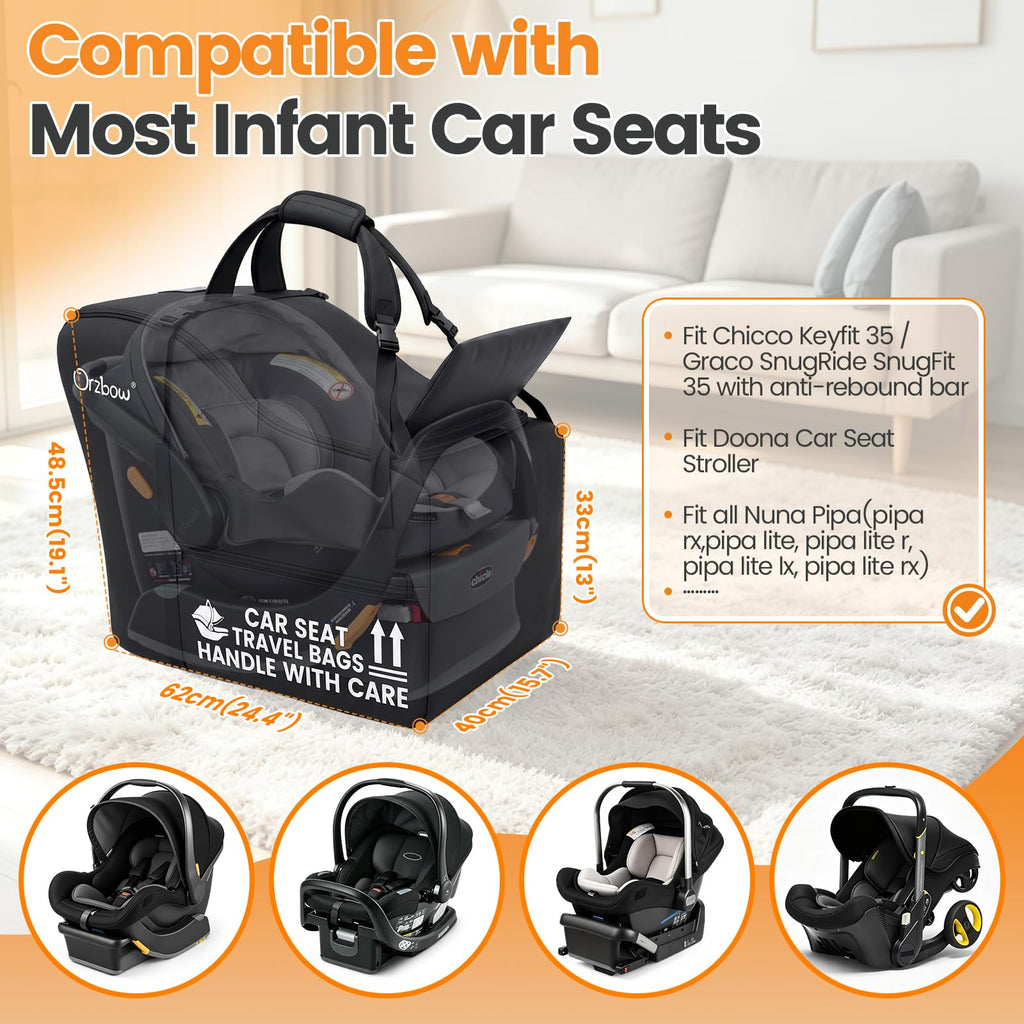Infant Car Seat Travel Backpack Bag N322