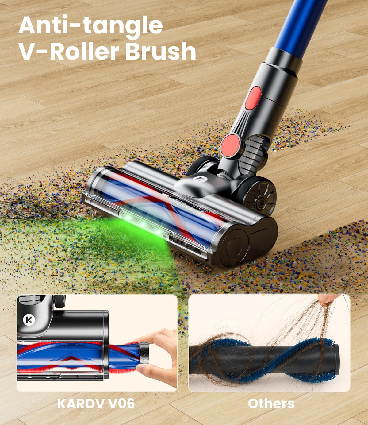 500W 40Kpa Cordless Stick Vacuum Cleaner U6642