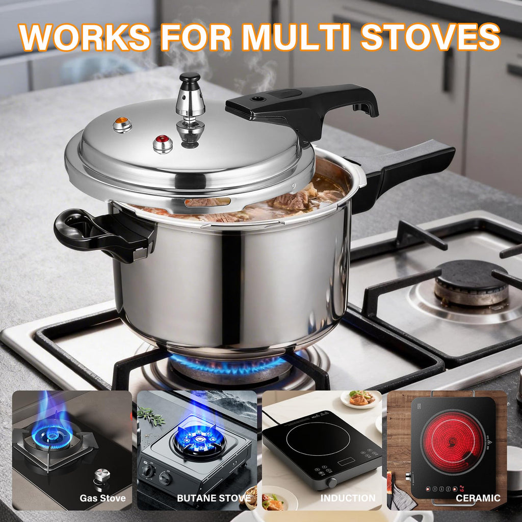4.2 Quart Aluminum Stovetop Pressure Cooker Y52895