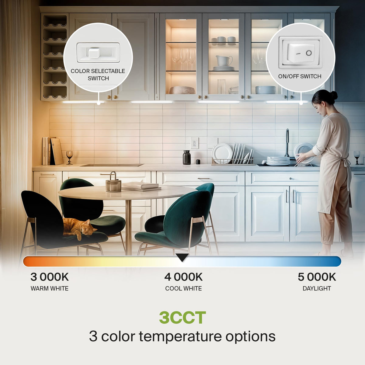 24 inch 12W Dimmable LED Under Cabinet Lighting R6109