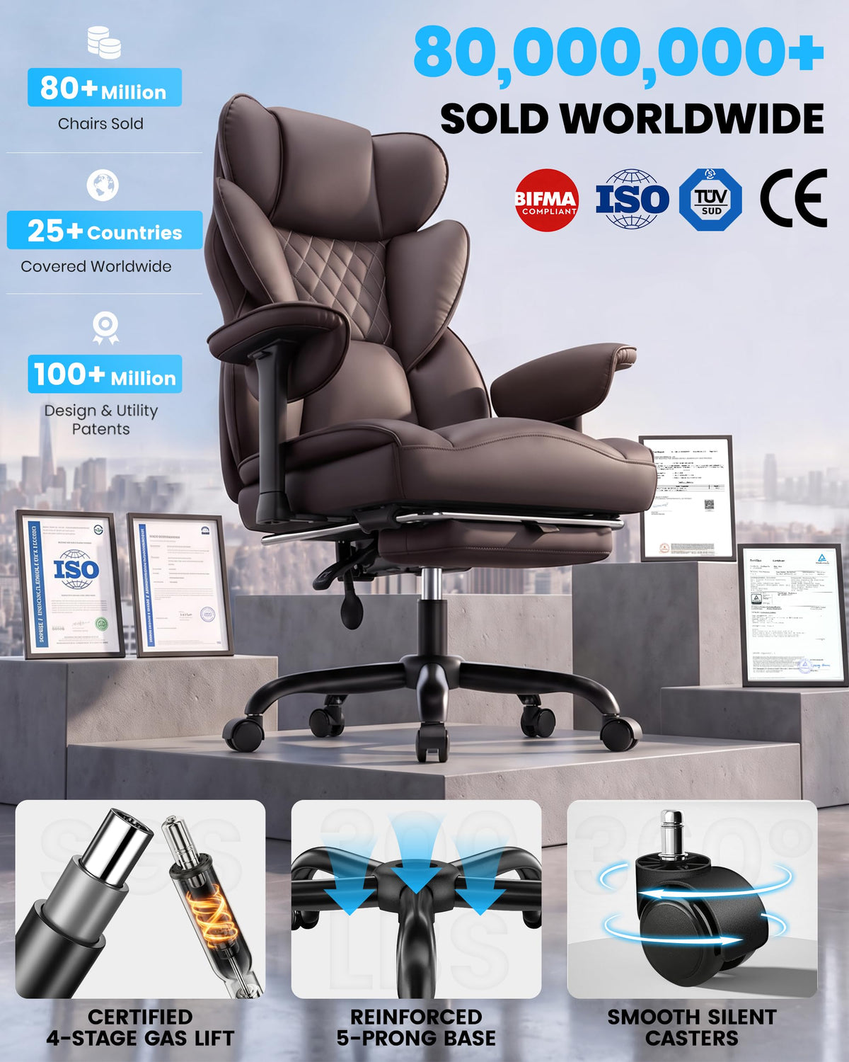 Office Chair with Adjustable Lumbar Support Q985656