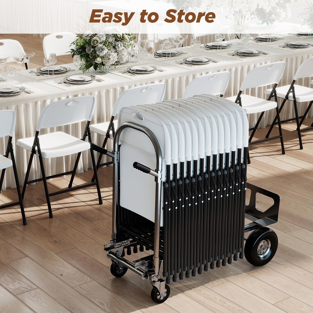 White 6 Pack Plastic Folding Chairs M902