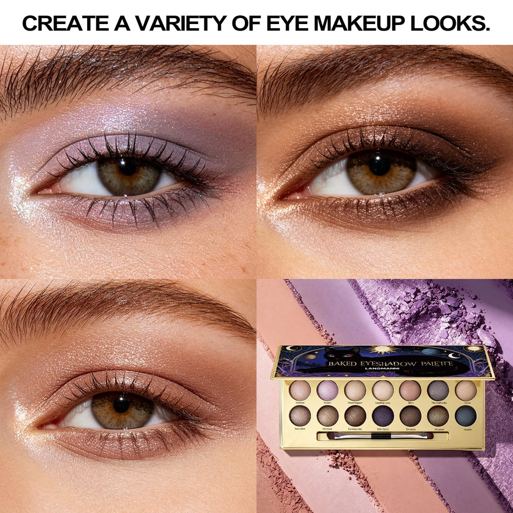 Baked Eyeshadow Palette, Matte & Shimmer N234397