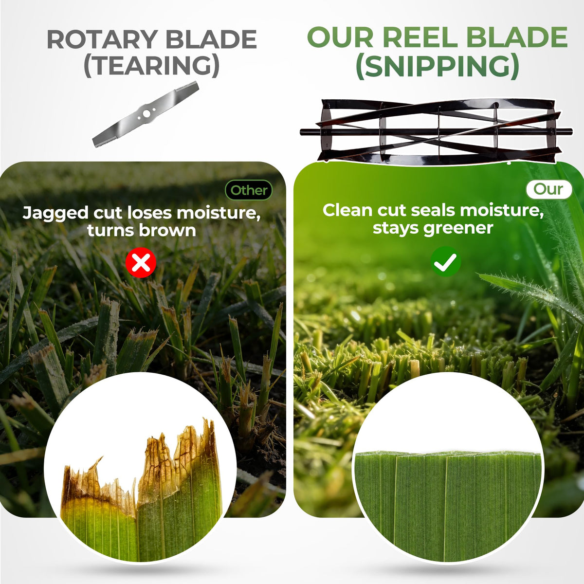 16-Inch Cordless Electric Reel Lawn Mower with 2 Batteries Y84267