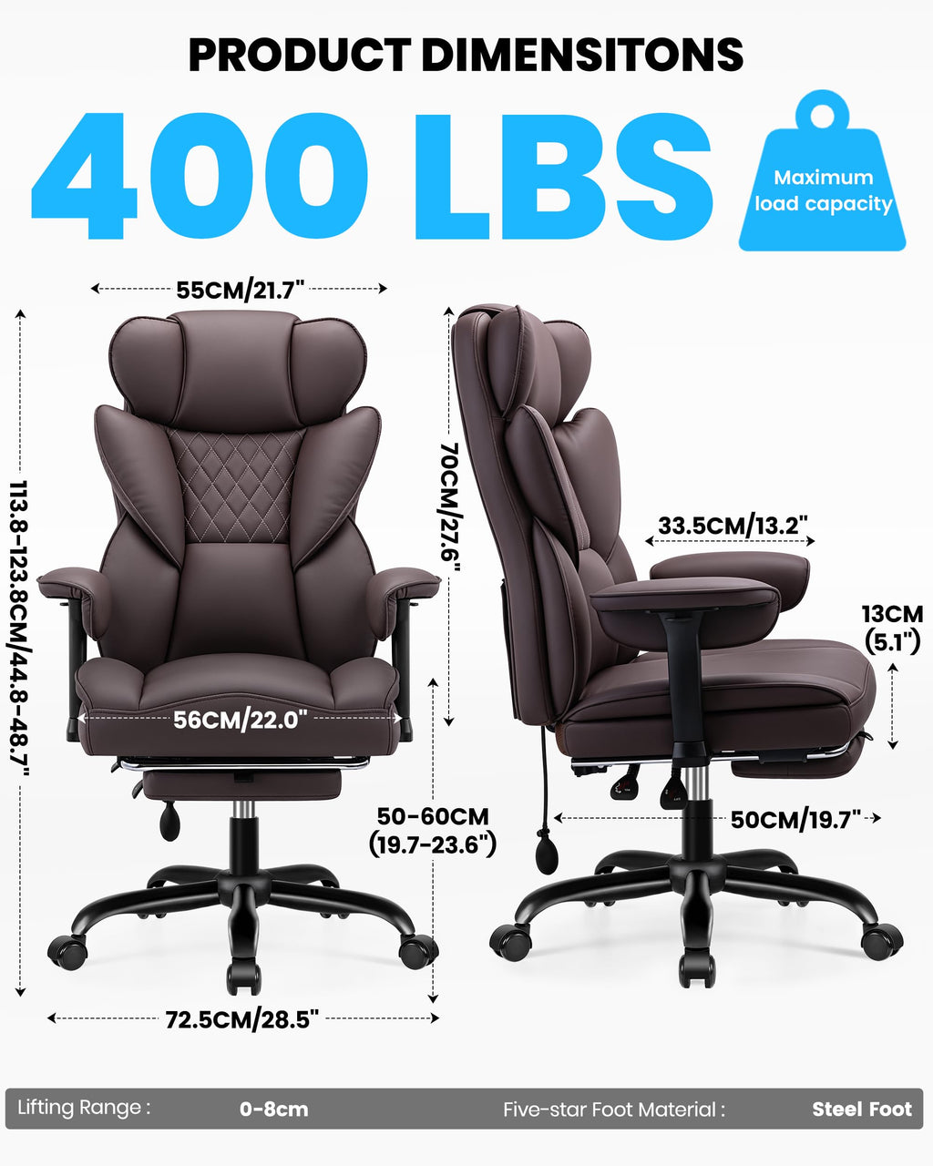 Office Chair with Adjustable Lumbar Support Q985656