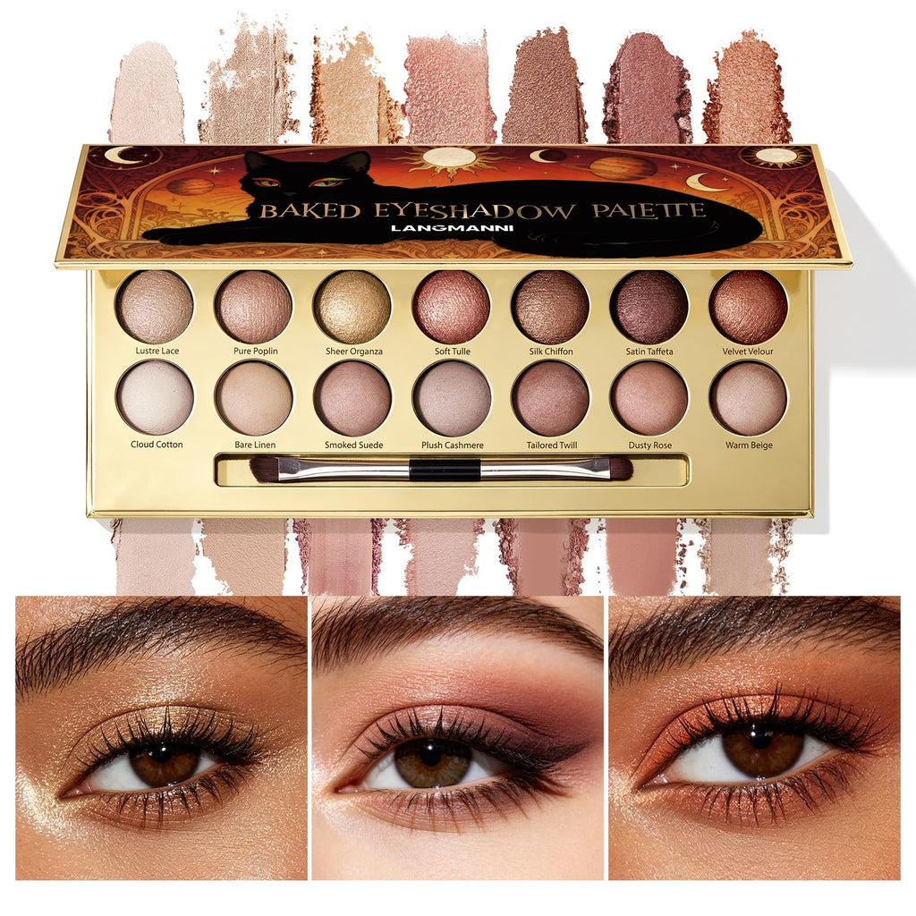 Baked Eyeshadow Palette, Matte & Shimmer N234397