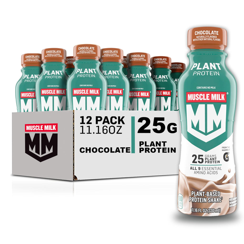 Plant Based Protein Shake Chocolate 11.16 Fl Oz Pack of 12 K9164