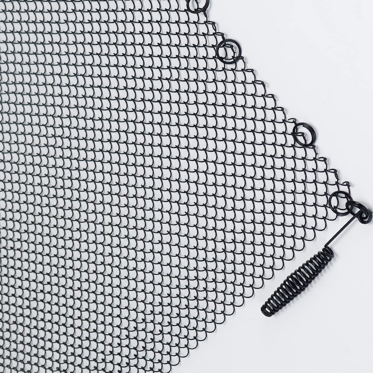 Fireplace Mesh Screen Curtain, 24" x 24" Panels, Black E9639