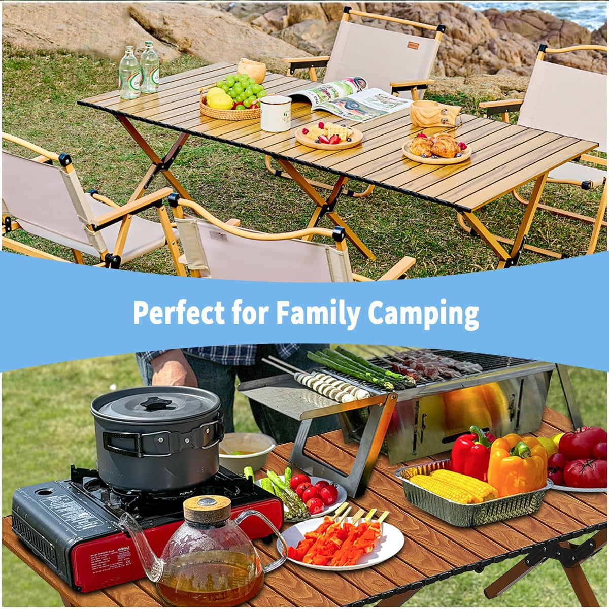 4Ft Aluminum Folding Camping Table X257677