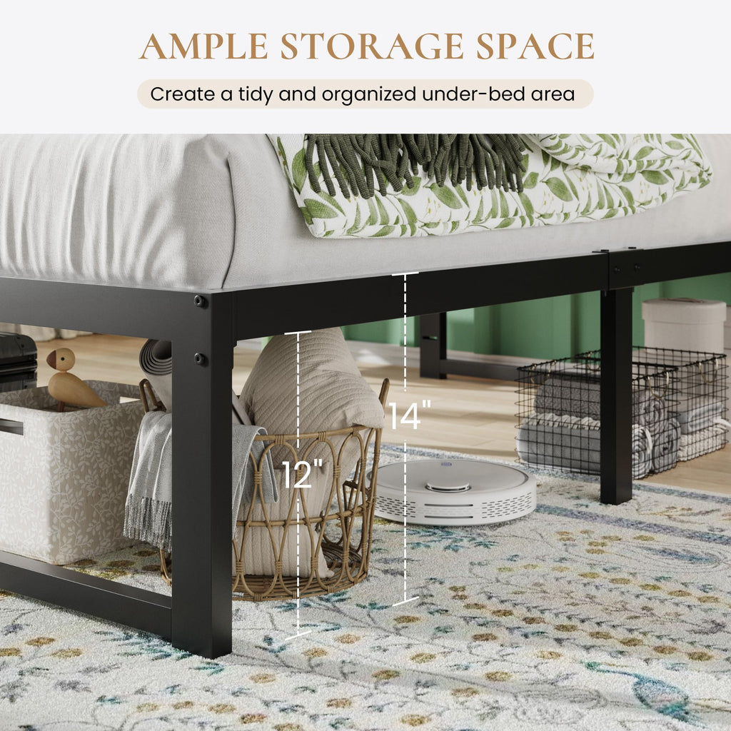 14 Inch Heavy Duty Twin Metal Bed Frame Q879694