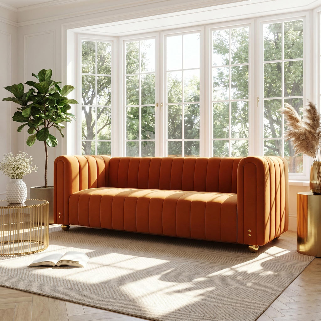 81" Velvet Sofa for 3 Person B43982