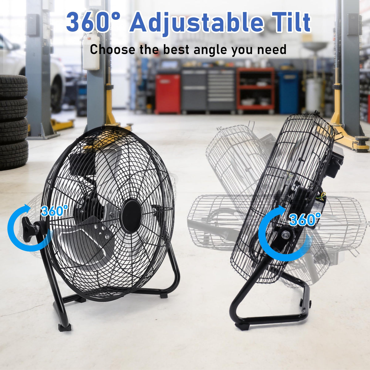 20'' High Velocity Wall Mount and Floor Fan with Remote Q66849