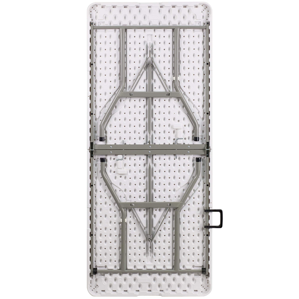 White 6-Foot Bi-Fold Plastic Folding Table W805
